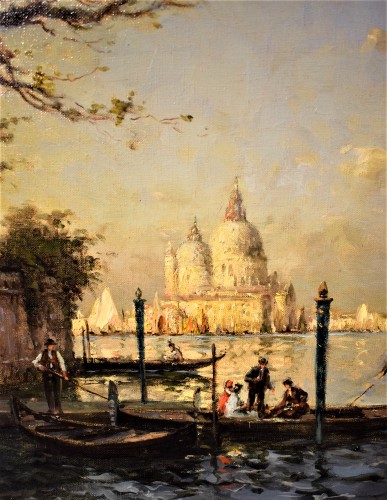 Antiquités - Éloi-Noël Bouvard (1875 -1957) - Pair of Venetian views, Canal Grande and Basilica della Salute